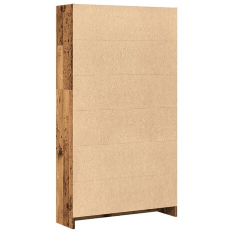 Boekenkast 80x24x143 cm bewerkt hout oud houtkleurig 6