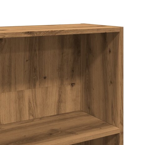 Boekenkast 80x24x143 cm bewerkt hout artisanaal eikenkleurig 7