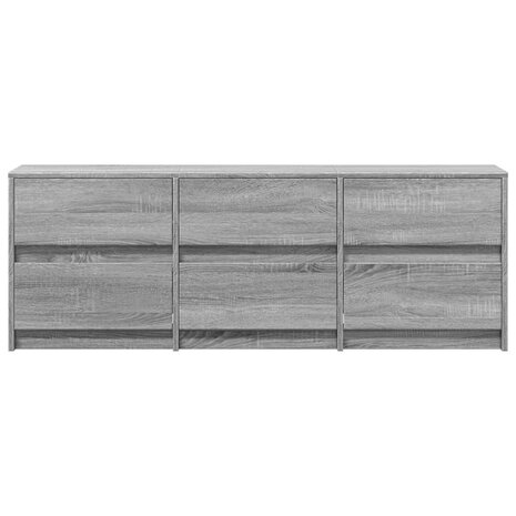 Tv-meubel met LED 140x34x50 cm bewerkt hout grijs sonoma eiken 7