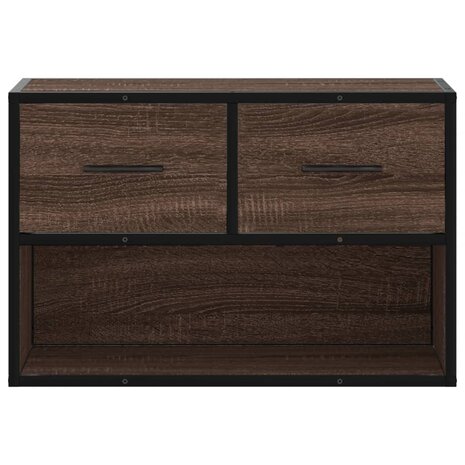 Tv-meubel 60x31x39,5 cm bewerkt hout metaal bruin eikenkleurig 4