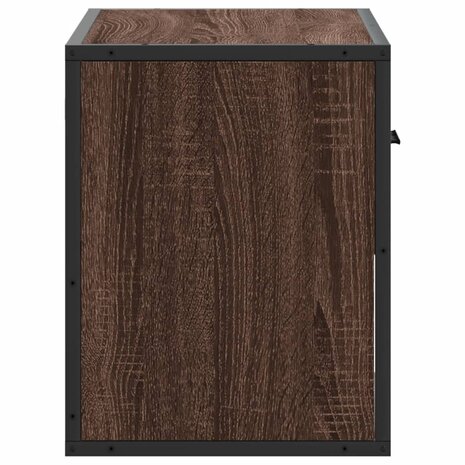 Tv-meubel 60x31x39,5 cm bewerkt hout metaal bruin eikenkleurig 5