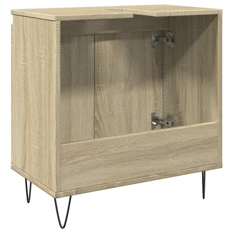 Badkamerkast 58x33x60 cm bewerkt hout sonoma eikenkleurig 6