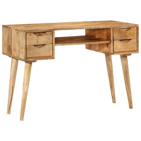 Bureau met lades 110x47x76 cm massief mangohout 1