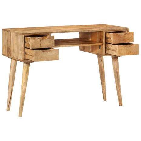 Bureau met lades 110x47x76 cm massief mangohout 3