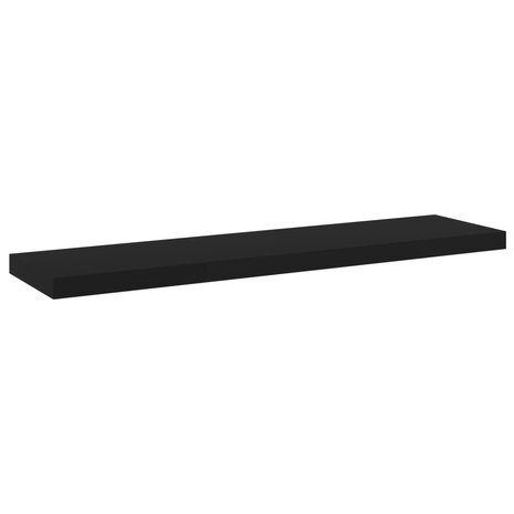 Wandschappen 4 st 40x10x1,5 cm bewerkt hout zwart 2