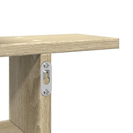 Wandschappen 2 st 38x12x38 cm bewerkt hout sonoma eikenkleurig 9