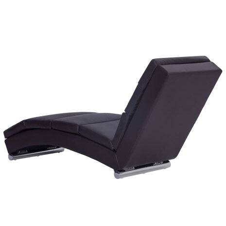 Chaise longue kunstleer bruin  4