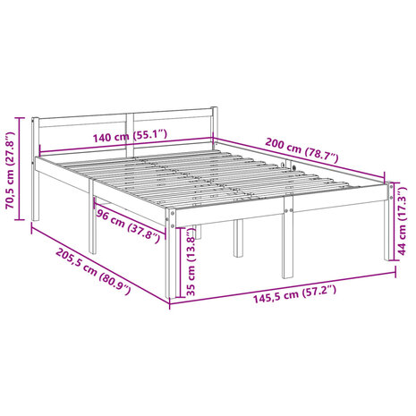 Seniorenbed massief grenenhout 140x200 cm 10