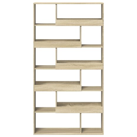 Boekenkast 100x33x187,5 cm bewerkt hout sonoma eikenkleurig 4