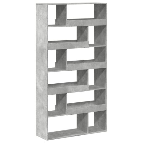 Boekenkast 100x33x187,5 cm bewerkt hout betongrijs 2