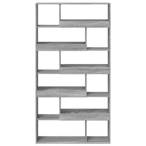 Boekenkast 100x33x187,5 cm bewerkt hout grijs sonoma eikenkleur 4