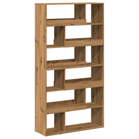 Boekenkast 100x33x187,5 cm bewerkt hout artisanaal eikenkleurig 6