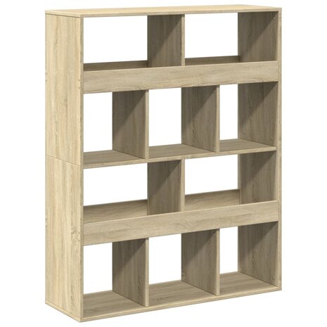 Boekenkast 100x33x125,5 cm bewerkt hout sonoma eikenkleurig 2