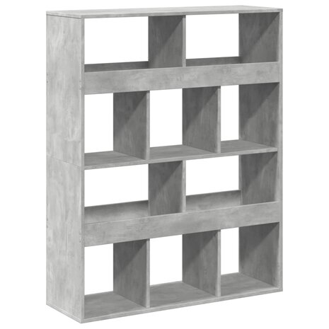 Boekenkast 100x33x125,5 cm bewerkt hout betongrijs 2