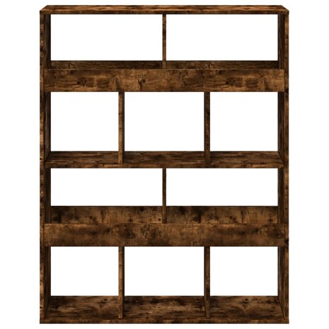 Boekenkast 100x33x125,5 cm bewerkt hout gerookt eikenkleurig 4