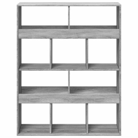 Boekenkast 100x33x125,5 cm bewerkt hout grijs sonoma eikenkleur 4