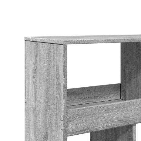 Boekenkast 100x33x125,5 cm bewerkt hout grijs sonoma eikenkleur 7