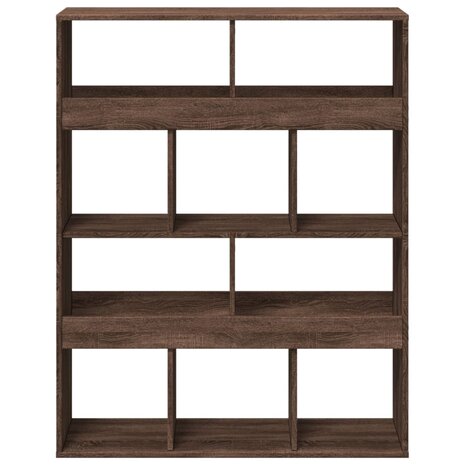 Boekenkast 100x33x125,5 cm bewerkt hout bruin eikenkleurig 4