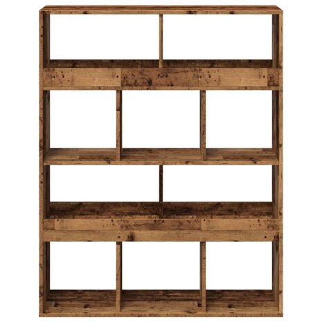 Boekenkast 100x33x125,5 cm bewerkt hout oud houtkleurig 4