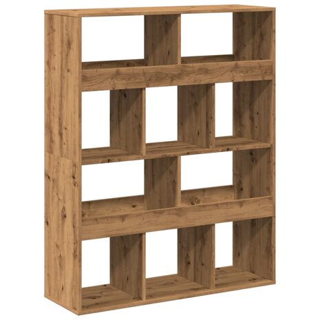 Boekenkast 100x33x125,5 cm bewerkt hout artisanaal eikenkleurig 2