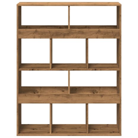 Boekenkast 100x33x125,5 cm bewerkt hout artisanaal eikenkleurig 4