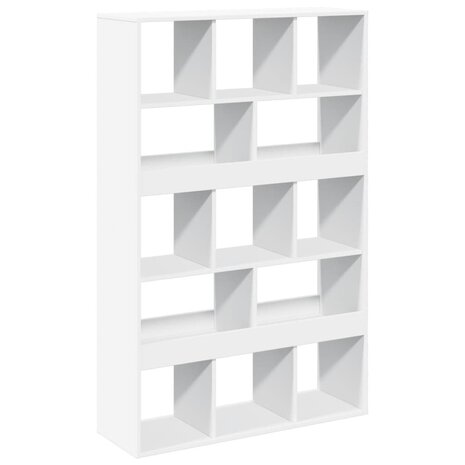 Boekenkast 100x33x156,5 cm bewerkt hout wit 2