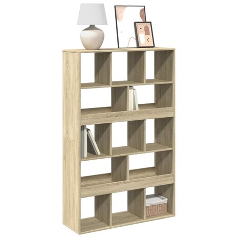 Boekenkast 100x33x156,5 cm bewerkt hout sonoma eikenkleurig 1