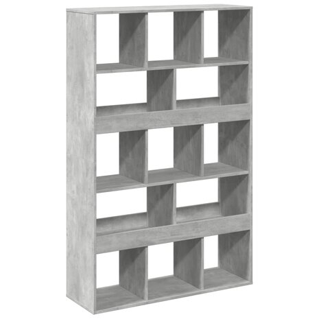 Boekenkast 100x33x156,5 cm bewerkt hout betongrijs 2