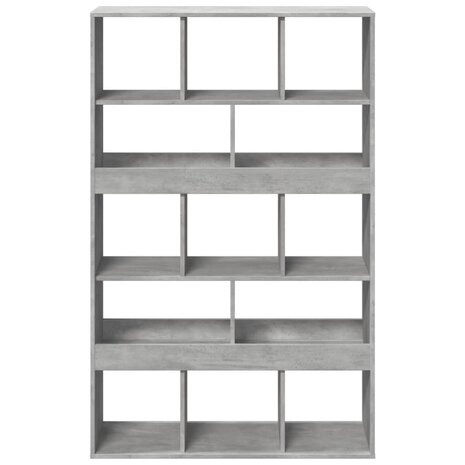 Boekenkast 100x33x156,5 cm bewerkt hout betongrijs 4