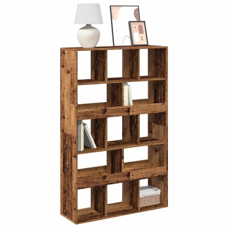 Boekenkast 100x33x156,5 cm bewerkt hout oud houtkleurig 1