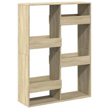 Boekenkast 100x33x135 cm bewerkt hout sonoma eikenkleurig 2