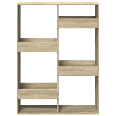 Boekenkast 100x33x135 cm bewerkt hout sonoma eikenkleurig 4