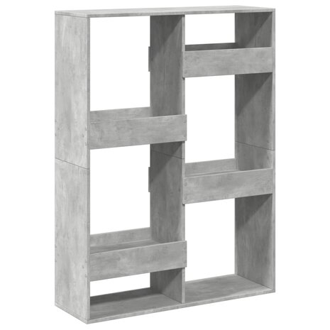 Boekenkast 100x33x135 cm bewerkt hout betongrijs 2