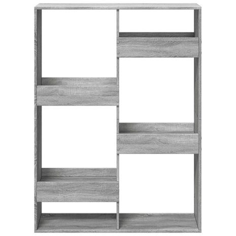 Boekenkast 100x33x135 cm bewerkt hout grijs sonoma eikenkleurig 4