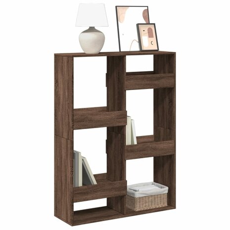 Boekenkast 100x33x135 cm bewerkt hout bruin eikenkleurig 1