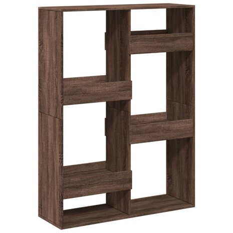 Boekenkast 100x33x135 cm bewerkt hout bruin eikenkleurig 2