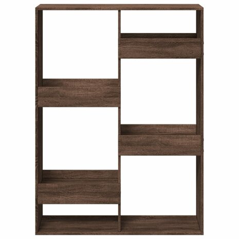 Boekenkast 100x33x135 cm bewerkt hout bruin eikenkleurig 4