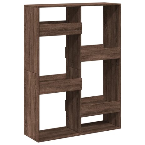 Boekenkast 100x33x135 cm bewerkt hout bruin eikenkleurig 6