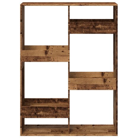 Boekenkast 100x33x135 cm bewerkt hout oud houtkleurig 4