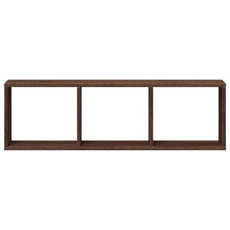 Wandkast 100x16x30 cm bewerkt hout bruin eikenkleur 4