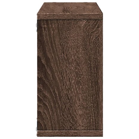 Wandkast 100x16x30 cm bewerkt hout bruin eikenkleur 5