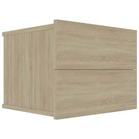 Nachtkastjes 2 st 40x30x30 cm bewerkt hout sonoma eikenkleurig 3