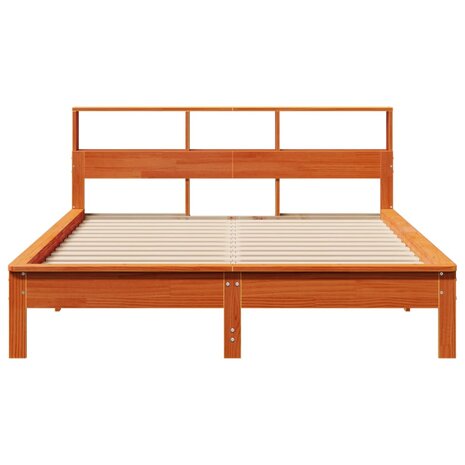 Bed met matras massief grenenhout wasbruin 140x190 cm 4