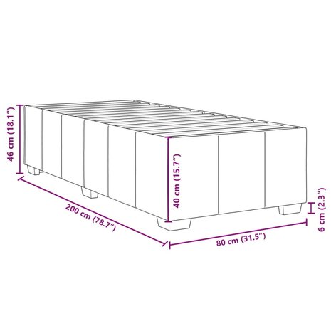 Boxspring met matras stof crèmekleurig 80x200 cm 12