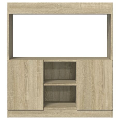 Hoge kast 92x33x100 cm bewerkt hout sonoma eikenkleurig 5