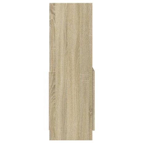 Hoge kast 92x33x100 cm bewerkt hout sonoma eikenkleurig 6