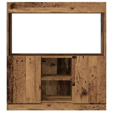 Hoge kast 92x33x100 cm bewerkt hout oud houtkleurig 5