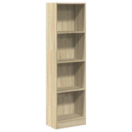 Boekenkast 40x24x143 cm bewerkt hout sonoma eikenkleurig 2