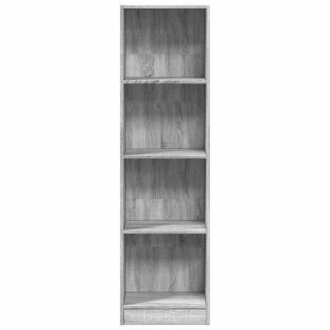 Boekenkast 40x24x143 cm bewerkt hout grijs sonoma eikenkleurig 4