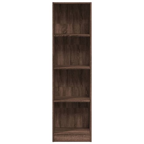 Boekenkast 40x24x143 cm bewerkt hout bruin eikenkleurig 4